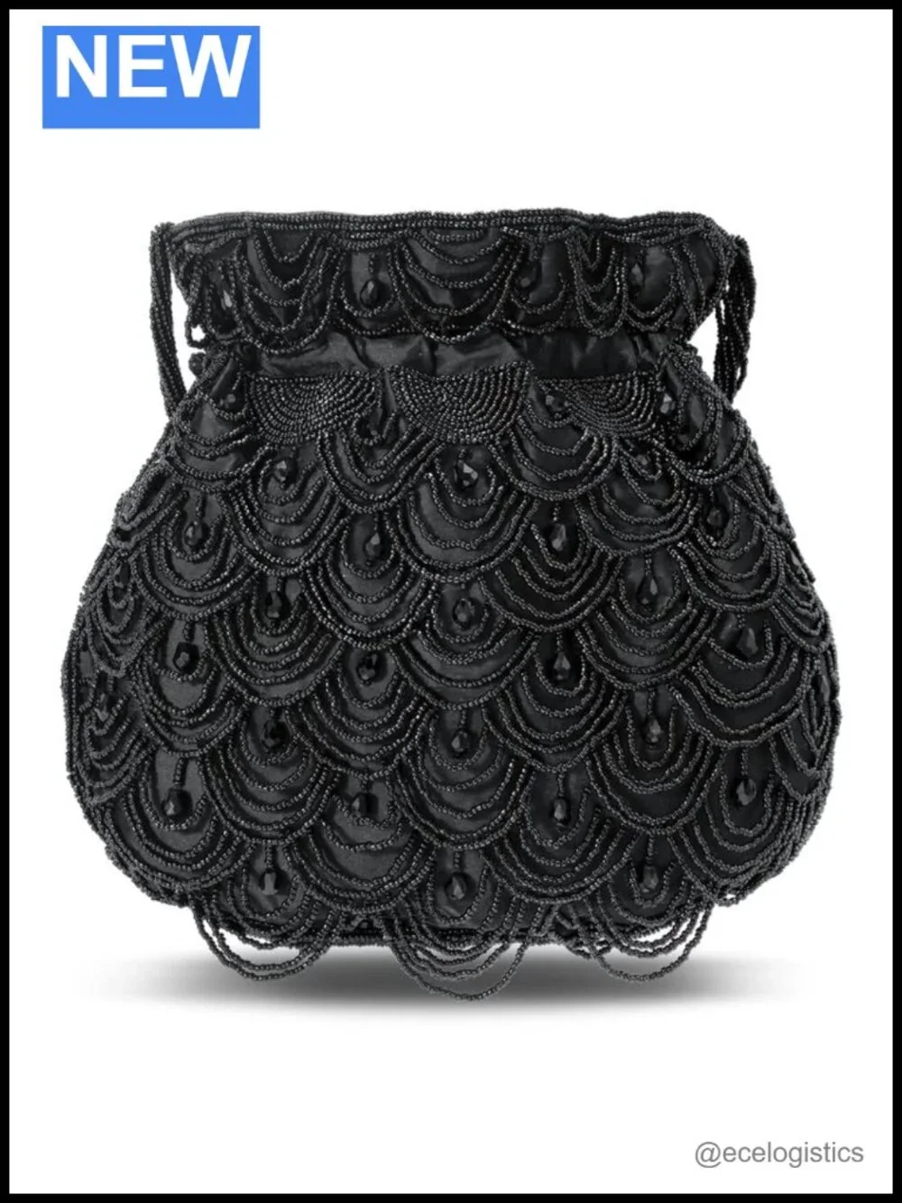 Ethnic Potli Bag Drawstring Clutch Faux Leather Evening Purse for Women Gift